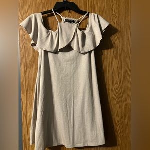 One Love Clothing Dress Cold Shoulder Shift Dress  with ruffles XSmall
